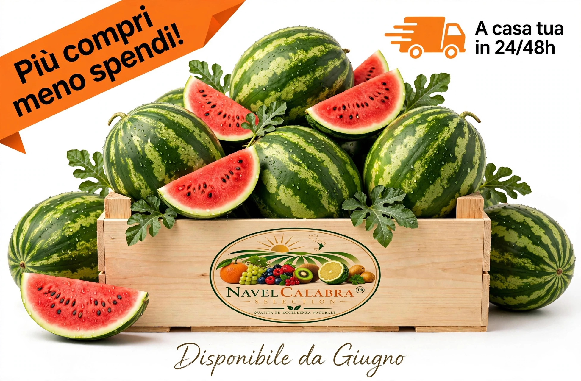 Angurie fresche in cassetta