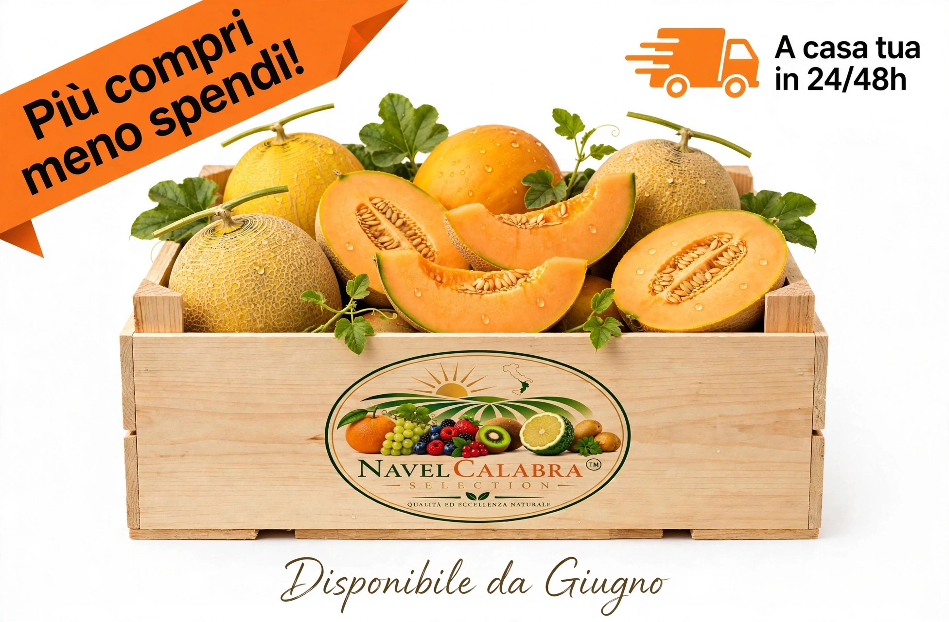 Meloni cantalupo in cassetta