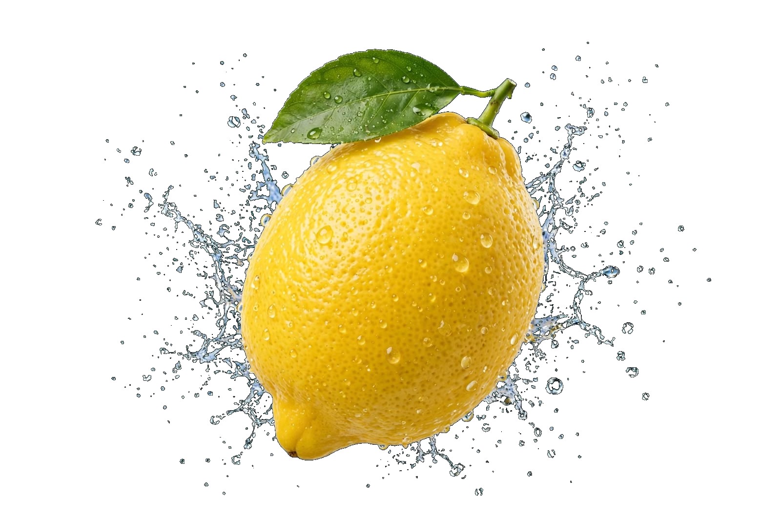 Limone fresco con foglia